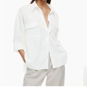 ARTIZIA BABATON utility button-up blouse with dropped shoulders